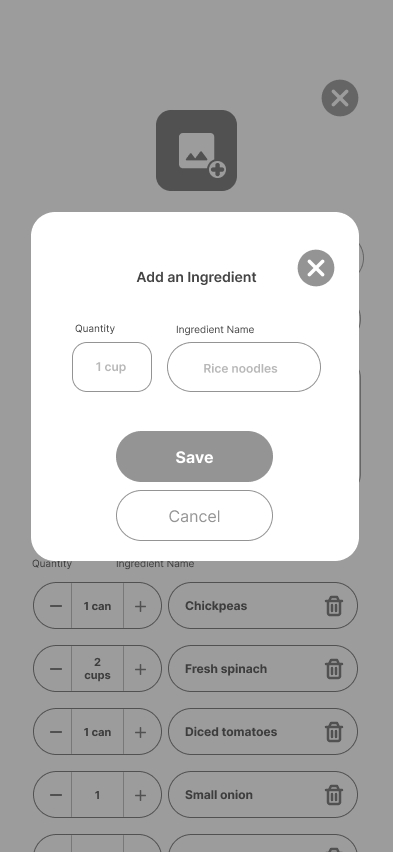 Low fidelity wireframe design for Dishable app locations page